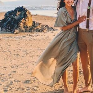 Sage green dress from Lulu’s!